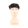 Wholesale 100% Human Hair Toupee/Man Weave Brazilian Virgin Cuticle Aligned Hair Lace Thin Skin Glue Men's
